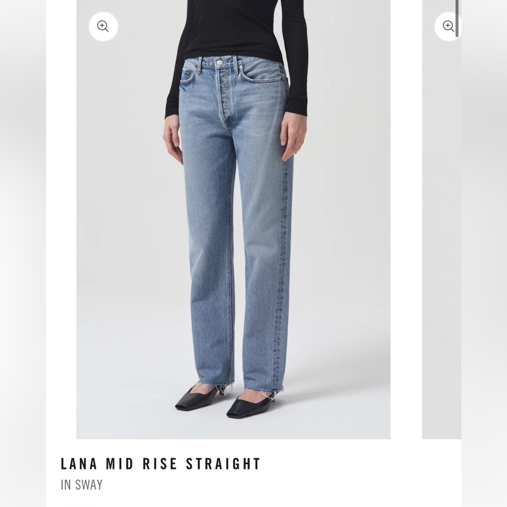 NWOT Agolde LANA MID RISE STRAIGHT Jeans - 32 (Sway)